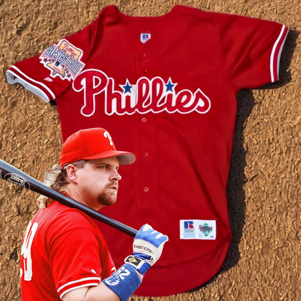 Philadelphia Phillies 1996 All Star Game BP Jersey Russell Athletic USA Sz 40 M